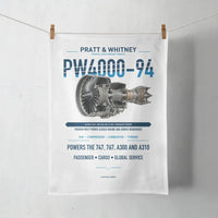 Thumbnail for PW4000-94 design on white towel