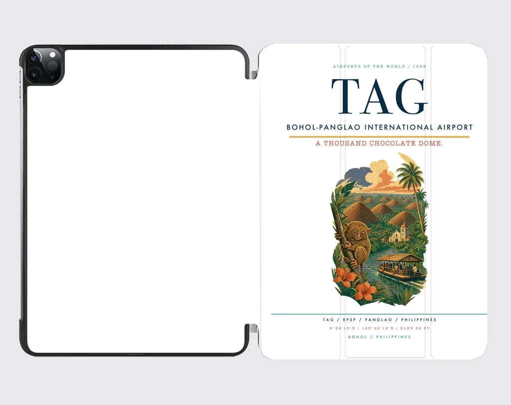 Bohol-Panglao International Airport (TAG) design on white ipad tablet case