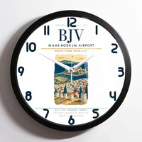 Thumbnail for Milas-Bodrum Airport BJV Wall-Clock Framed - White