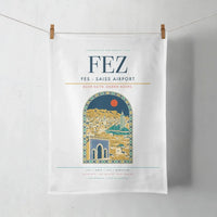 Thumbnail for Fes (FEZ) design on white towel