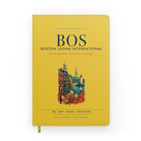 Thumbnail for Boston Logan International Airport (BOS) design on yellow notebook