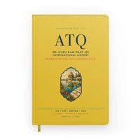 Thumbnail for Sri Guru Ram Dass Jee International Airport Amritsar (ATQ) design on yellow notebook