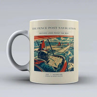 Thumbnail for VINTAGE G4390 - The Fence Post Navigation - Ceramic Mug design on beige