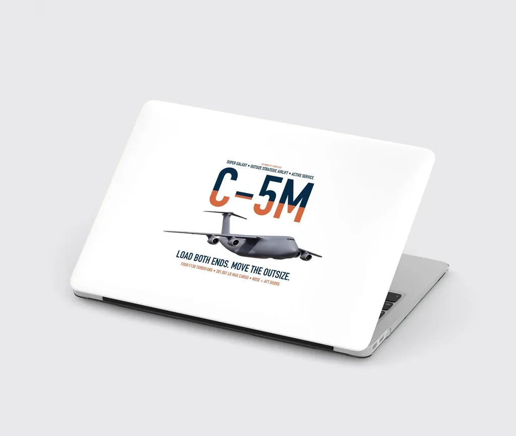C-5M Super Galaxy design on white MacBook case