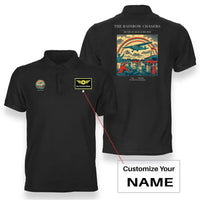 Thumbnail for VINTAGE G4432 - The Rainbow Chasers - Double-Side Polo T-Shirt design on black+name