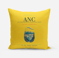 Thumbnail for Ted Stevens Anchorage International Airport (ANC) design on yellow pillow