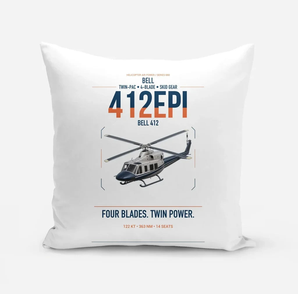 Bell 412EPI design on white pillow