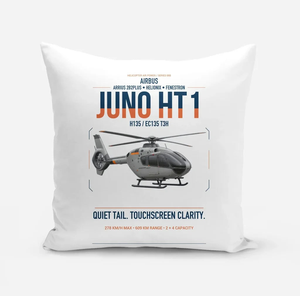 Airbus H135 Juno HT1 design on white pillow