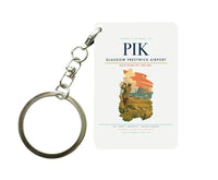 Thumbnail for Glasgow Prestwick Airport (PIK) design on white key chain