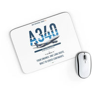 Thumbnail for Airbus A340-200 design on white rectangle mouse pad