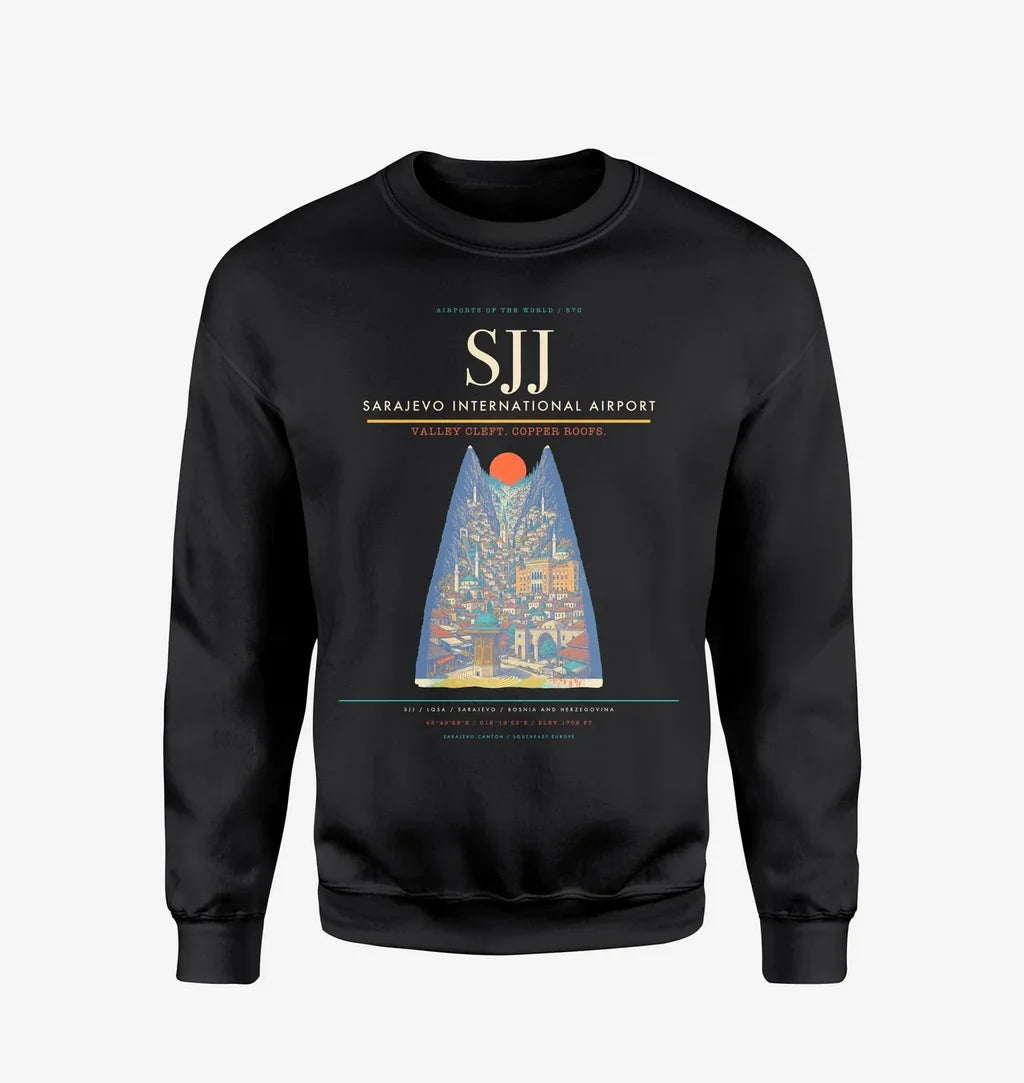 Sarajevo International Airport SJJ Sweatshirt - Black
