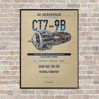 Thumbnail for CT7-9B vertical canvas print - framed - beige background
