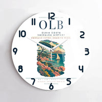 Thumbnail for Olbia Costa Smeralda Airport (OLB) design on white no frame wall clock
