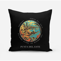 Thumbnail for PUNTA DEL ESTE - Badge - Pillow - Black