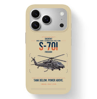 Thumbnail for Sikorsky S-70i FIREHAWK design on beige magsafe iphone case, for iPhone 17 Pro
