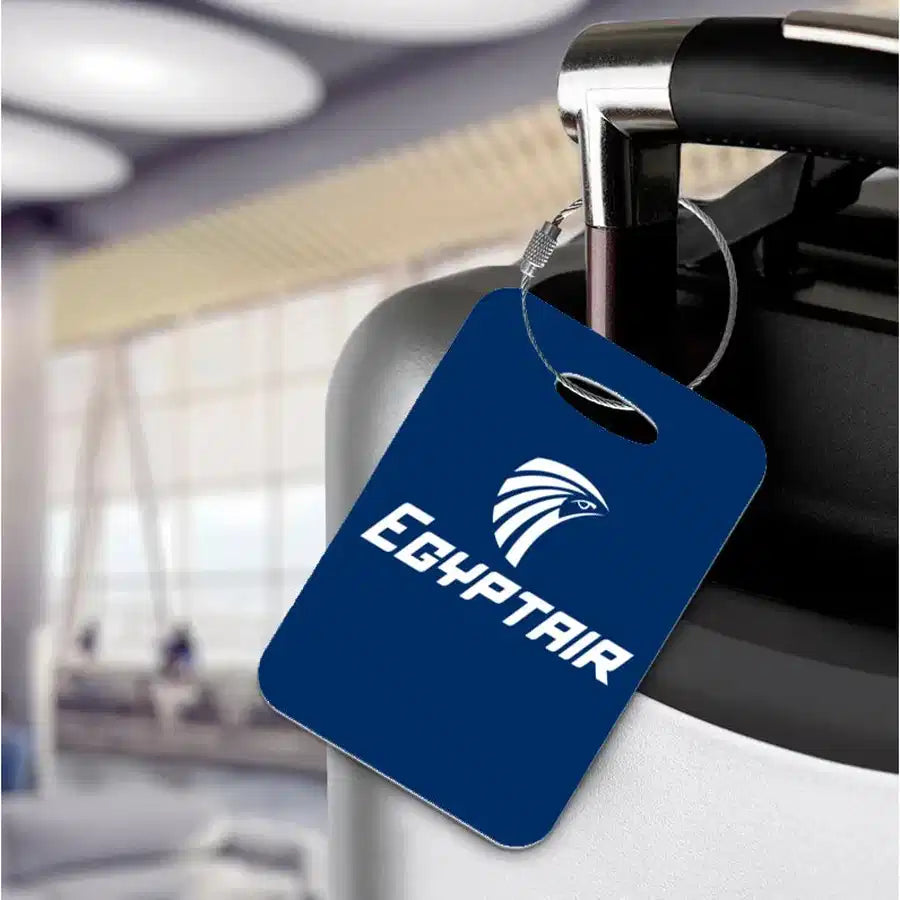 Acrylic luggage tag with Egyptair Airlines design — view 2.