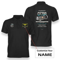 Thumbnail for CF700 design on black polo with custom name badge