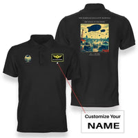 Thumbnail for VINTAGE G4521 - The Barrage Balloon Morning - Double-Side Polo T-Shirt design on black+name