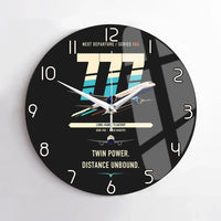 Thumbnail for Boeing 777-300ER design on black no frame wall clock