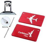 Thumbnail for Carbbean Airlines Aluminum Luggage tag in red