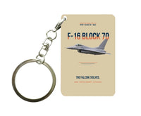 Thumbnail for F-16 BLOCK 70 FIGHTING FALCON Key Chain design on beige key chain