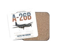 Thumbnail for A-26B Invader design on white 1 piece coaster