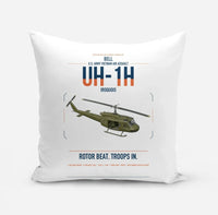 Thumbnail for Bell UH-1H Iroquois design on white pillow