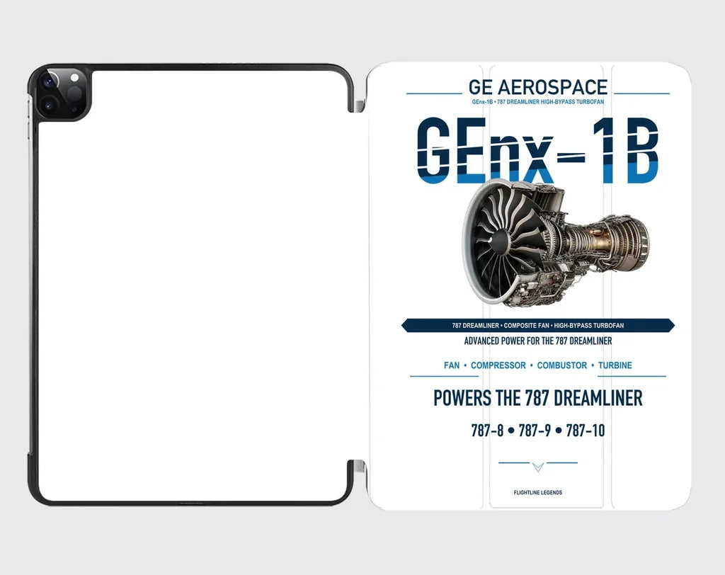 GEnx-1B design on white ipad tablet case