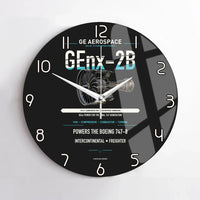 Thumbnail for GEnx-2B design on black no frame wall clock