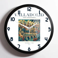Thumbnail for VALLADOLID - Poster - Wall Clock Framed - White