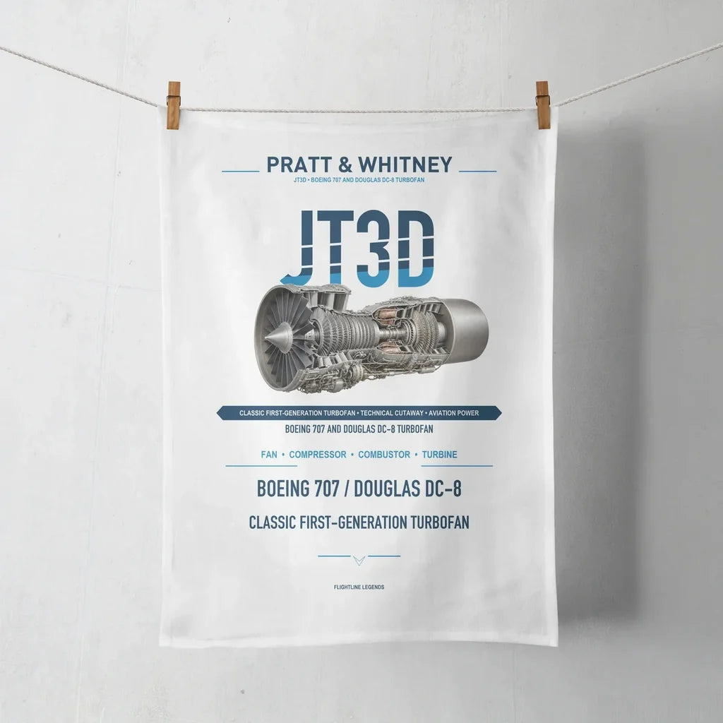 JT3D design on white towel