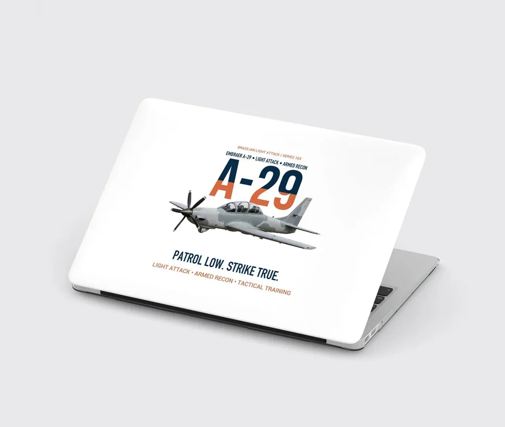 A-29 Super Tucano Light Attack design on white MacBook case