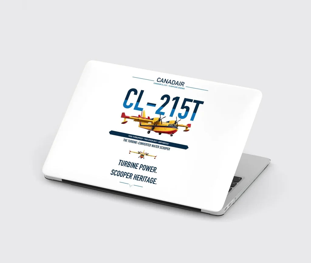Canadair CL-215T design on white MacBook case