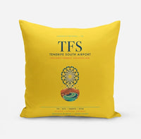 Thumbnail for Tenerife South Airport (TFS) design on yellow pillow