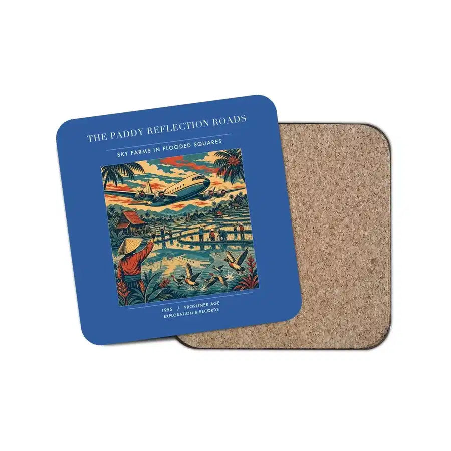 The Paddy Reflection Roads - Designed Coasters design on blue 1-piece