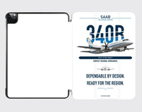 Thumbnail for Saab 340B design on white ipad tablet case