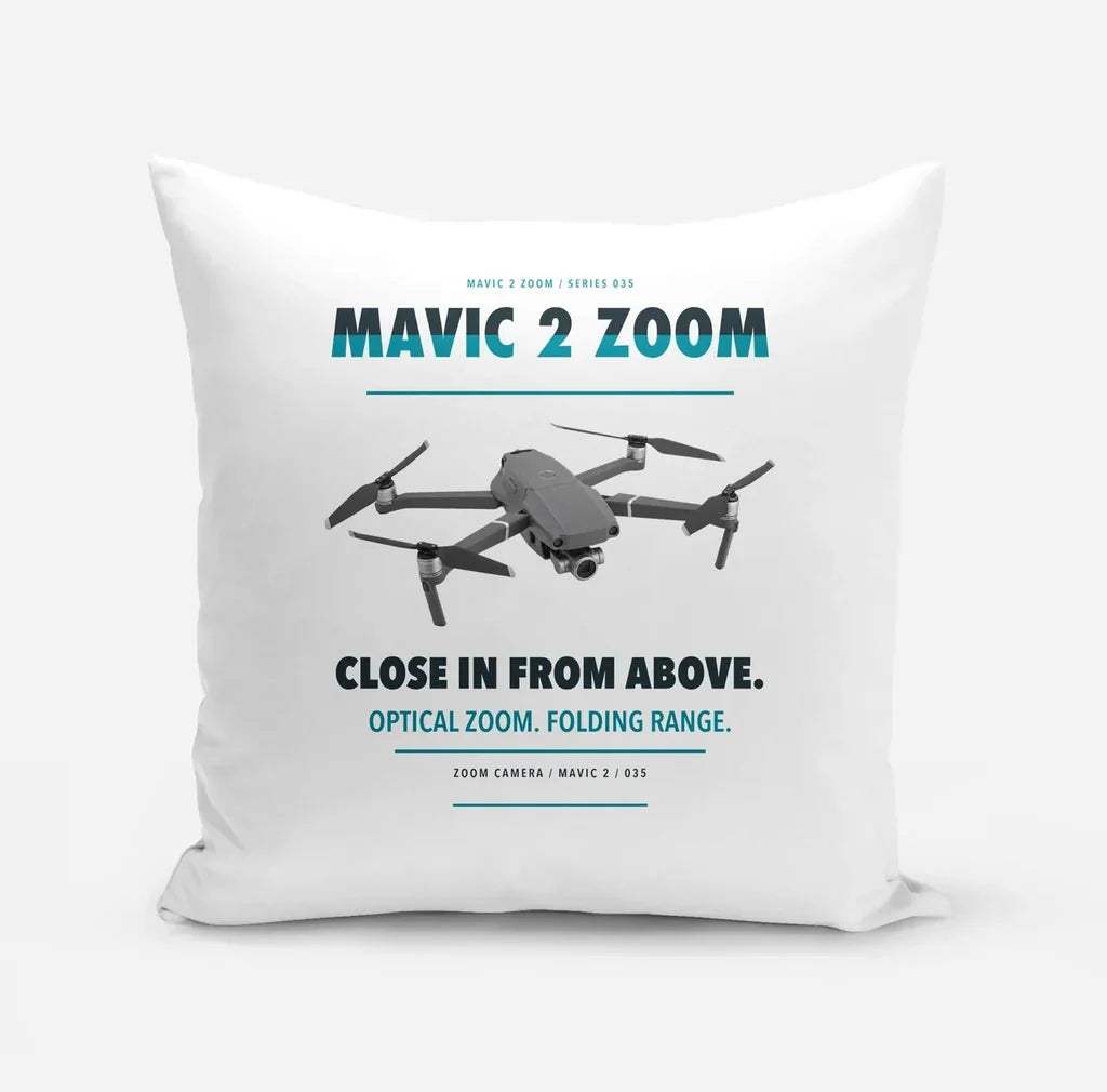 DJI Mavic 2 Zoom design on white pillow
