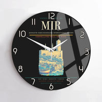 Thumbnail for Monastir Habib Bourguiba International Airport (MIR) design on black no frame wall clock