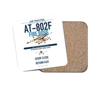Thumbnail for Air Tractor AT-802F Fire Boss design on white 1 piece coaster