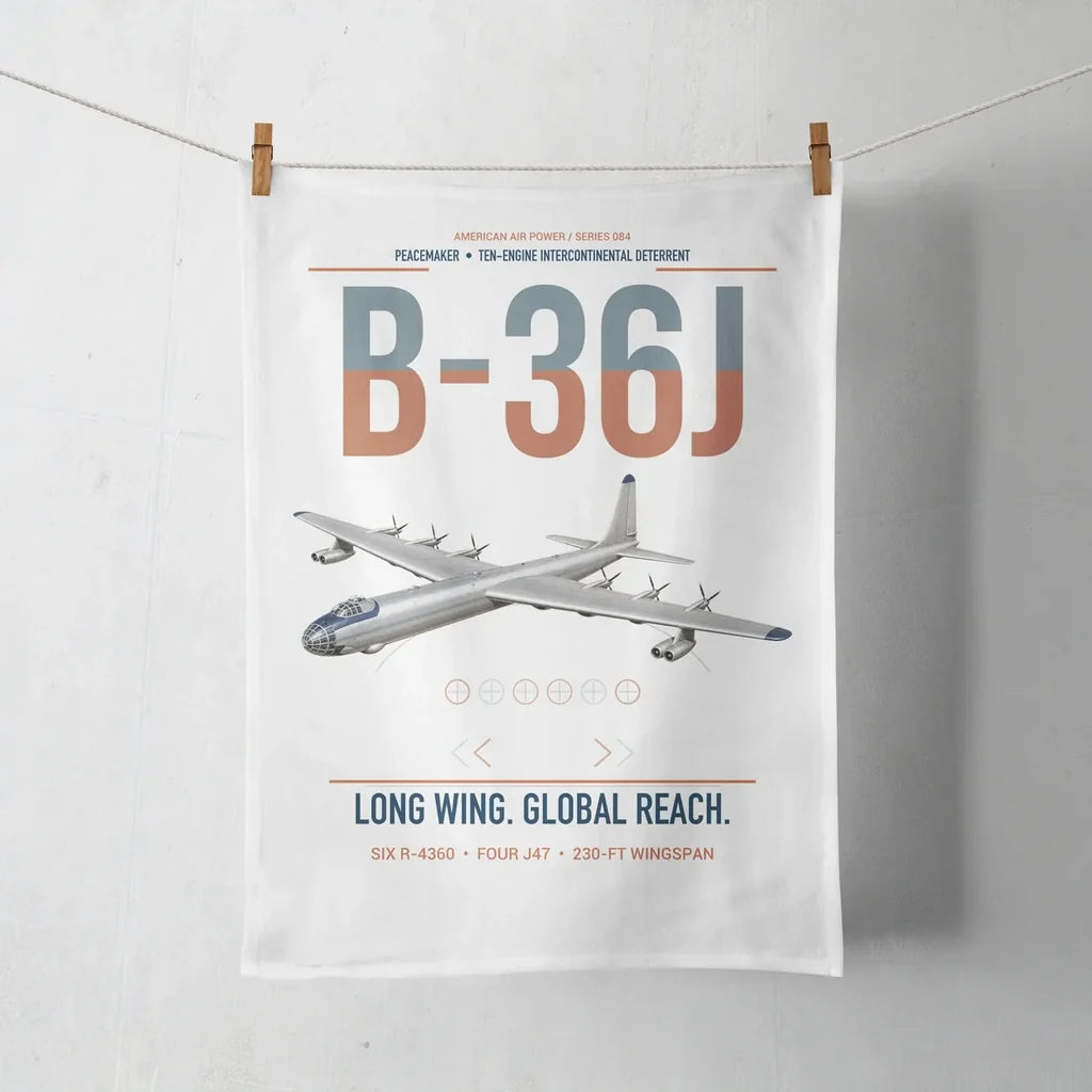 B-36J Peacemaker design on white towel