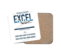Thumbnail for Cessna Citation Excel design on white 1 piece coaster