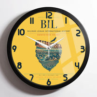 Thumbnail for Billings Logan International Airport BIL Wall-Clock Framed - Yellow