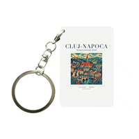 Thumbnail for CLUJ-NAPOCA - Poster - Key Chain - White