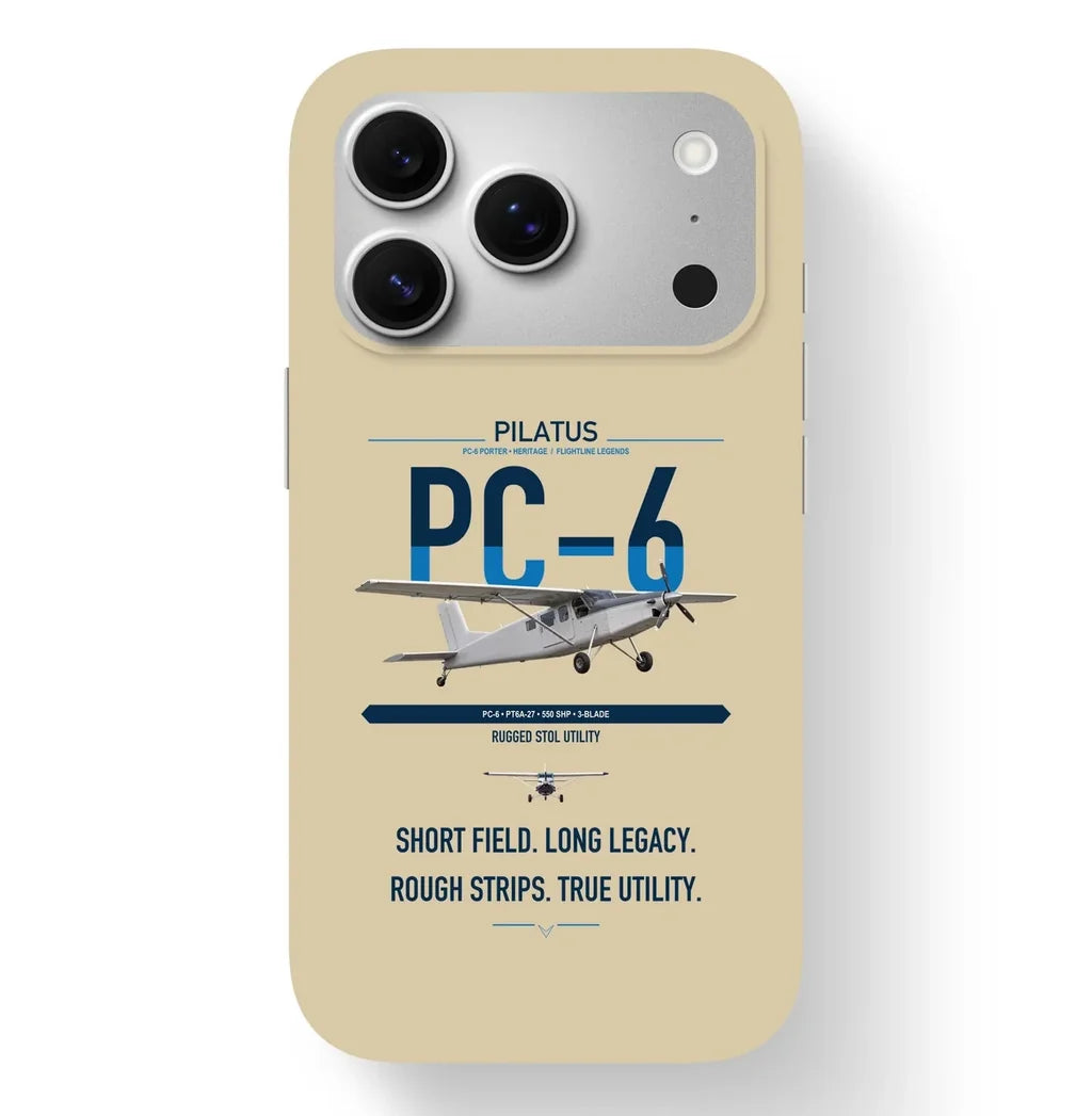Pilatus PC-6 Porter design on beige magsafe iphone case, for iPhone 17 Pro