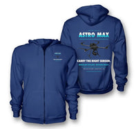 Thumbnail for Freefly Astro Max design on blue zipped hoodie