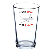 Thumbnail for Customisable Let Your Dreams Take Flight Drinking Glass - view 2
