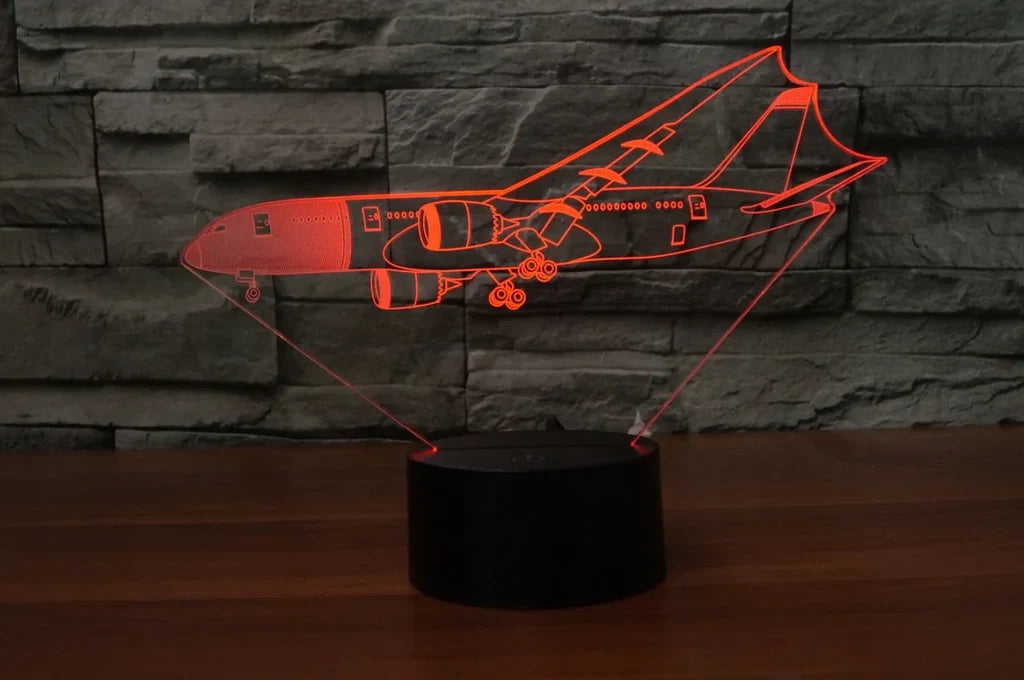Customisable Boeing 787 3D Lamp - view 3