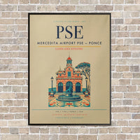 Thumbnail for Mercedita Airport PSE — Ponce vertical canvas print - framed - beige background