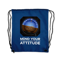 Thumbnail for Mind Your Attitude Drawstring Bag - view 2
