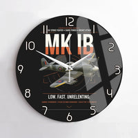 Thumbnail for Hawker Typhoon Mk IB design on black no frame wall clock